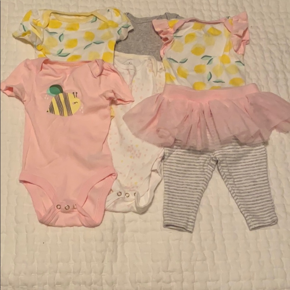 Cloud Island Onesie Bundle 0-3 Months